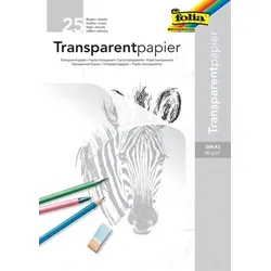 Folia Transparentpapier / Architektenpapier Grammatur: 80 g/qm. Inhalt: 25 Blatt/Block, Farbe: weiß