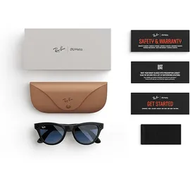 Meta Ray-Ban Meta Skyler, glänzend Schwarz, selbsttönend, Klar - Himmelblau, AI Glasses