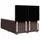 vidaXL Boxspringbett mit Matratze Dunkelbraun 140x200 cm Stoff