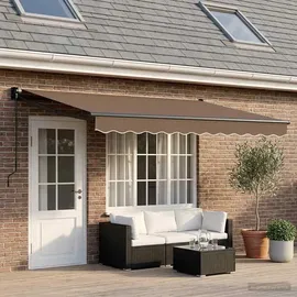 vidaXL Einziehbare Markise 5 x 3 m grau