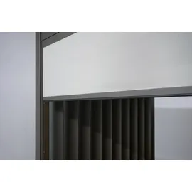 Biohort Sonnenschutzrollo elektrisch für Pergola 3,5 m Dunkelgrau-Metallic
