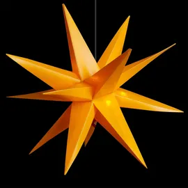 Mojawo LED Weihnachtsstern Adventsstern Kunststoff Ø25cm Faltstern IP44 Gold