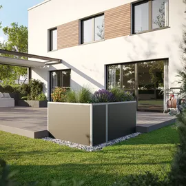 KGT Aluminium Hochbeet 130 121 x 45 x 77 cm Silber