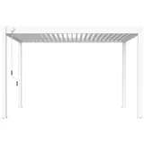 Weide Pavillon Classic Weiß ca. 400x255x300 cm Aluminium