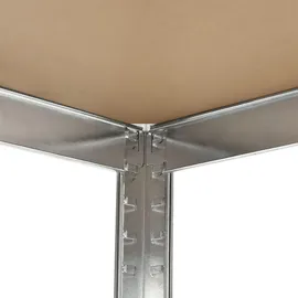 Juskys Lagerregal Basic 200 x 100 x 60 cm - Silber