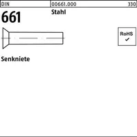  Senkniete DIN 661 Stahl blank ø6 x 10mm