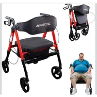 Mobiclinic Gehhilfe Klappbar XXL bis 204 kg verstärktes Aluminium rot