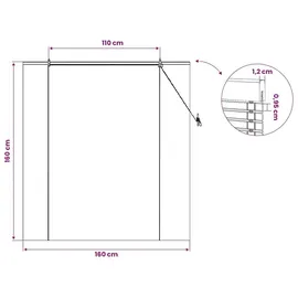 vidaXL Rollo Natur 160 x 160 cm Bambus/braun