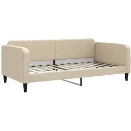 vidaXL Tagesbett Ausziehbar mit Schubladen Creme 100x200 cm Stoff1909288