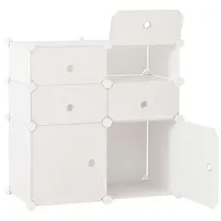Homcom Regal mit Aufbewahrungsboxen weiß 75 x 37 x