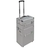 DEMA Alu Werkzeugtrolley 39x26x72 cm Werkzeugkoffer Trolley Werkzeug Alutrolley 3in1