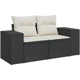 vidaXL Garten-Lounge-Set 3-tlg. schwarz