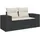 vidaXL Garten-Lounge-Set 3-tlg. schwarz