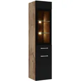 Badplaats B.V. Rio 131 cm Eiche Kastanie Schwarz – Regal
