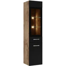 Badplaats B.V. Rio 131 cm Eiche Kastanie Schwarz – Regal