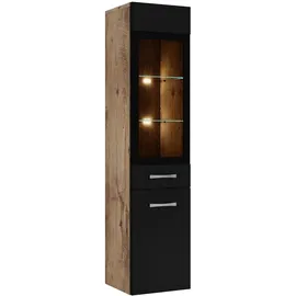 Badplaats B.V. Rio 131 cm Eiche Kastanie Schwarz – Regal