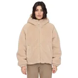 Mazine - Women's Faux-Fur Hooded Jacket - Freizeitjacke Gr M beige