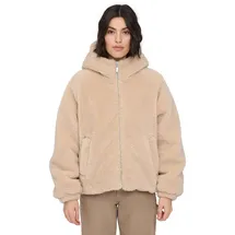 Mazine - Women's Faux-Fur Hooded Jacket - Freizeitjacke Gr M beige