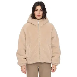 Mazine - Women's Faux-Fur Hooded Jacket - Freizeitjacke Gr M beige