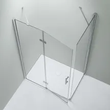 Bernstein Duschkabine Bernstein Dx403 Eckdusche 8mm Nano Echtglas Tür links 120x100cm