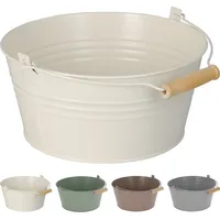 Mojawo - 3er Blumentopf mit Henkel Ø22xH10cm-ME1000130-Weiß-var