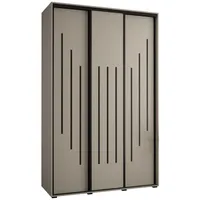 Abiks möbel MÖBEL Kryspol Schwebetürenschrank, Kaschmir, Metall, Nachbildung, 10