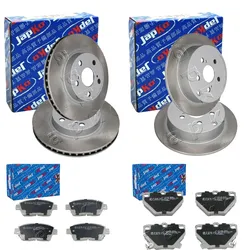 Japko Bremsscheiben + Beläge Vorne + Hinten Passend Für Toyota Prius W2: Bremsscheibe Toyota: 4243120390 Toyota: 4243120420 Toyota: 4243132110 Toyota: