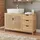 [en.casa] Waschbeckenunterschrank 2 Türen und 3 Schubladen 100 x 60 x 35 cm Beige