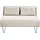 Beliani Schlafsofa Stoff 2-Sitzer Hellbeige