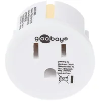 Goobay Netzadapter US/Japan, Weiß - Schutzkontaktstecker (Typ F, CEE
