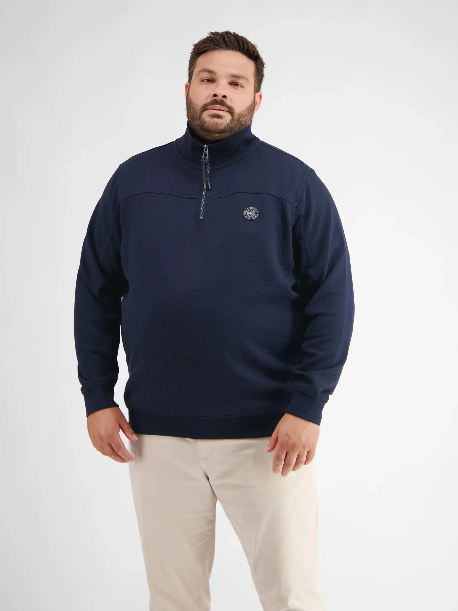 Sweat-Troyer mit Steppnähten - Classic Navy - 4XL