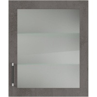 IMPULS KÜCHEN Glashängeschrank »"Prag", Breite/Höhe: 60/72,3 cm«, vormontiert, mit Soft-Close, mit Glasdrehtür grau