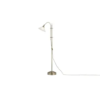 KHG Stehleuchte altmessing in Antik-Optik , gold , Maße (cm): B: 46 H: 175 T: 26.0
