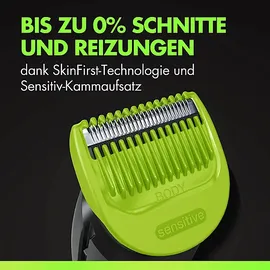 Gillette i7 Body + Intimate Trimmer Schwarz/Grün