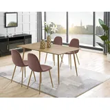 OTTO home Esszimmerstuhl Eadwine Polyester rosa