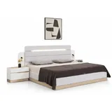 Xlmoebel Schlafzimmer-Set Elegantes Schlafzimmer-Set in Weiß mit Doppelbett und 2, (3-tlg), Made in Europa weiß