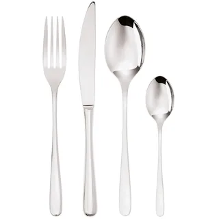 Sambonet 52553-81 Taste - Monoblock-Edelstahlgeschirrset 18/10, für 6 Personen, 24-teilig: 6 Gabeln, 6 Löffel, 6 Messer, 6 Teelöffel, Spülmaschinenfest, Grau