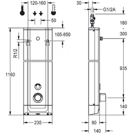 KWC AR Duschpaneel, F5, elek., Edelstahl, Therm., f. Duschkopf, f. Batt./Netzteil