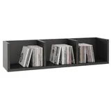 CARO-Möbel CD Regal Hängeregal 75 x 18 x 18 cm Schwarz