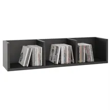 CARO-Möbel CD Regal Hängeregal 75 x 18 x 18 cm Schwarz