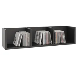 CARO-Möbel CD Regal Hängeregal 75 x 18 x 18 cm Schwarz