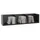 CARO-Möbel CD Regal Hängeregal 75 x 18 x 18 cm Schwarz