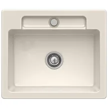 Villeroy & Boch Siluet 60 S flat crema + Handbetätigung + Lochbohrungen 1 + 2