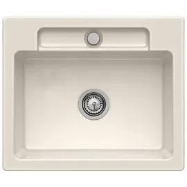 Villeroy & Boch Siluet 60 S flat crema + Handbetätigung + Lochbohrungen 1 + 2
