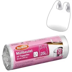 RUBIN Müllbeutel 25,0 l transparent, 30 St.