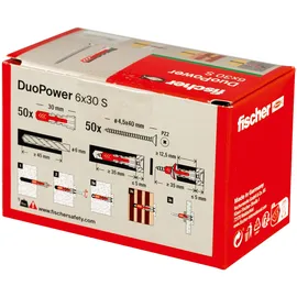 Fischer DuoPower 6 x 30 S 50 Stück