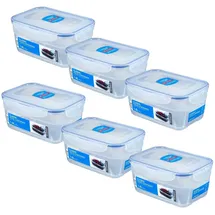 Lock & Lock HPL322 Vorratsdosen transparent 21,0 x 14,6 x 9,4 cm 1,8 l 6-teiliges Set