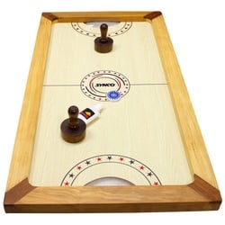 GICO Spielesammlung, Airhockey Tischhockey Shuffle Puck Spiel aus Holz mit komplettem Zubeh