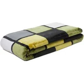 Gözze Cashmere-Feeling Antigua 150 x 200 cm grün/anthrazit/weiß