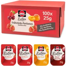 Schwartau Extra Mix Erdbeere, Aprikose, Sauerkirsche Konfitüre, 100 St.